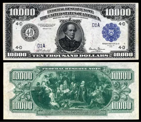 $10,000 Federal Reserve Note