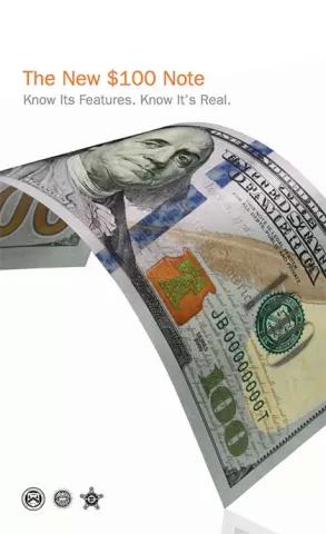 Folleto y afiche del billete de $100