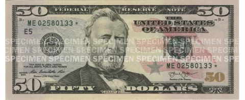 Front of the $50