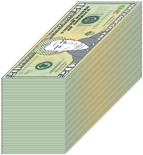 Gráfica que demuestra la viad útil de billetes de $20