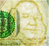 Image showing the watermark on the $100 bill